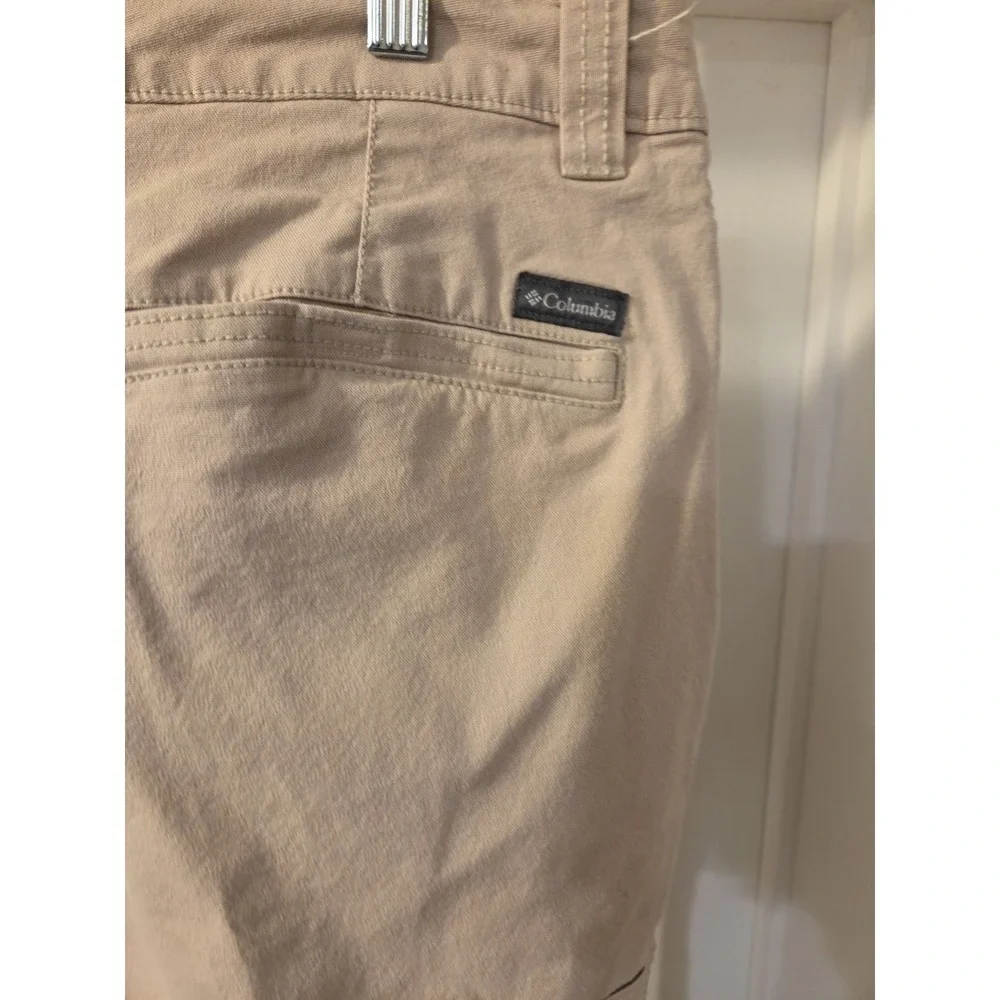 Columbia‎ Cargo Pants Mens Khaki Brown Flat Front Outdoor Hiking Fishing 34x30